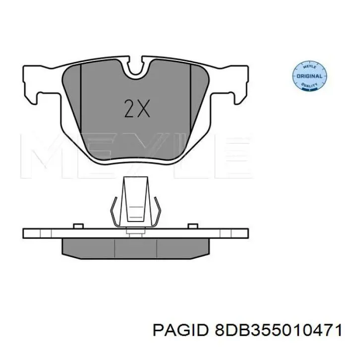 Задні дискові колодки HELLA-PAGID 8DB355010471
