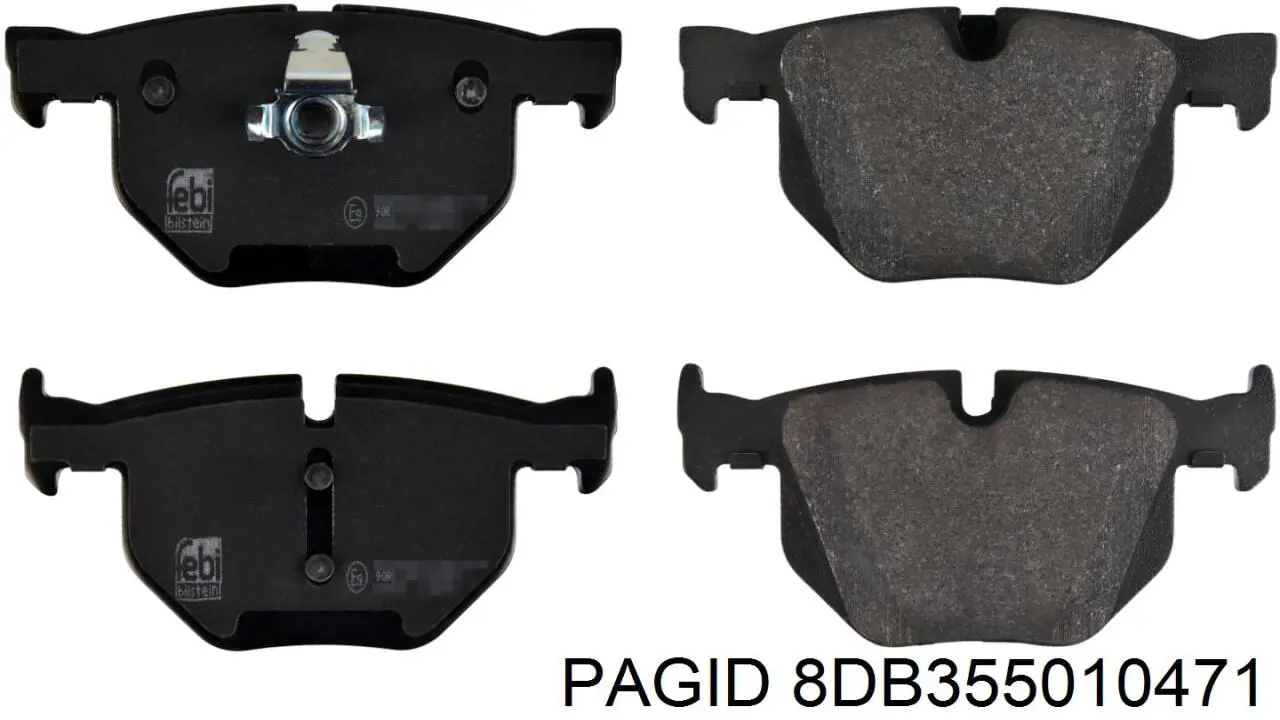 Задні гальмівні колодки HELLA-PAGID 8DB355010471 ціна, від 31.47 USD