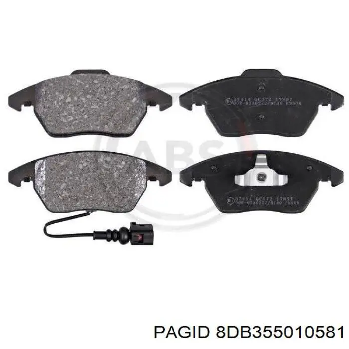 8DB355010581 HELLA-PAGID Передні гальмівні колодки