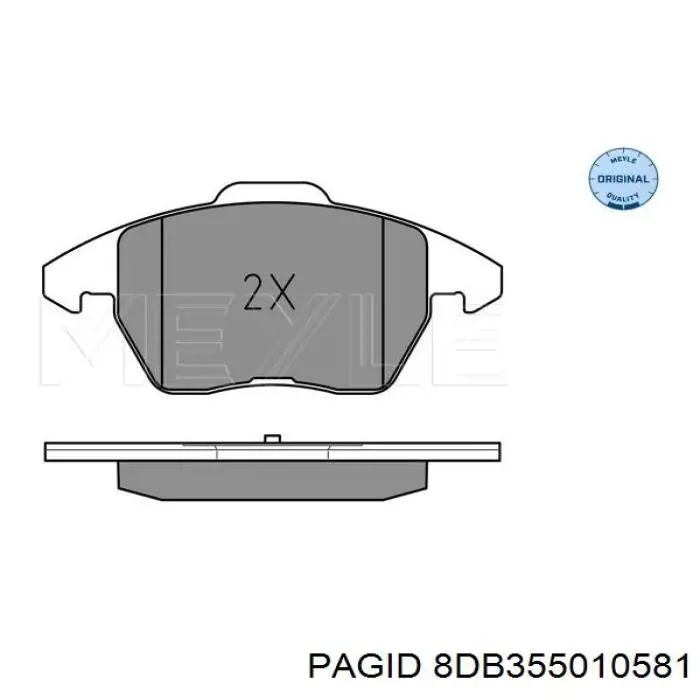 Передні тормозні колодки 8DB355010581 HELLA-PAGID