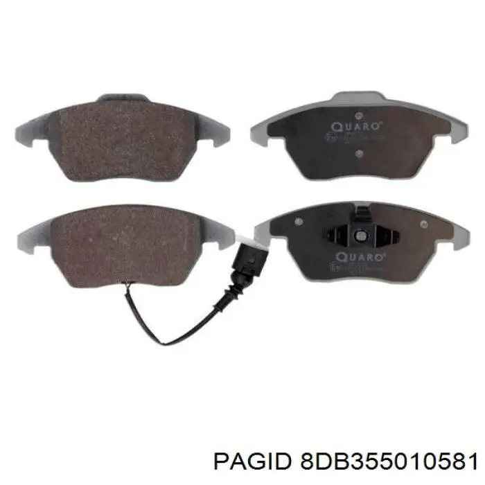 8DB355010581 HELLA-PAGID Передні гальмівні колодки
