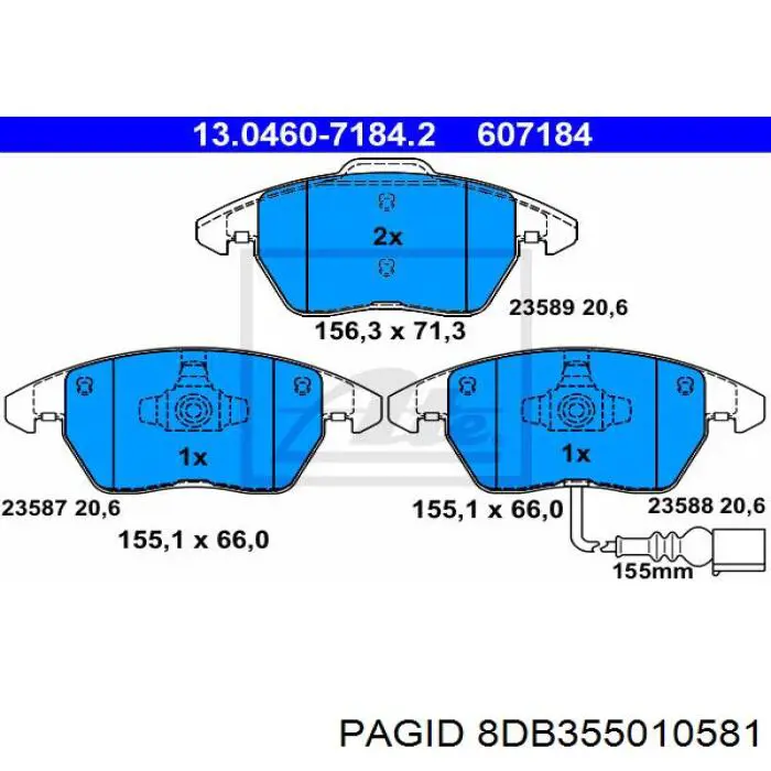 Гальмівні колодки HELLA-PAGID 8DB355010581 ціна, від 29.19 USD