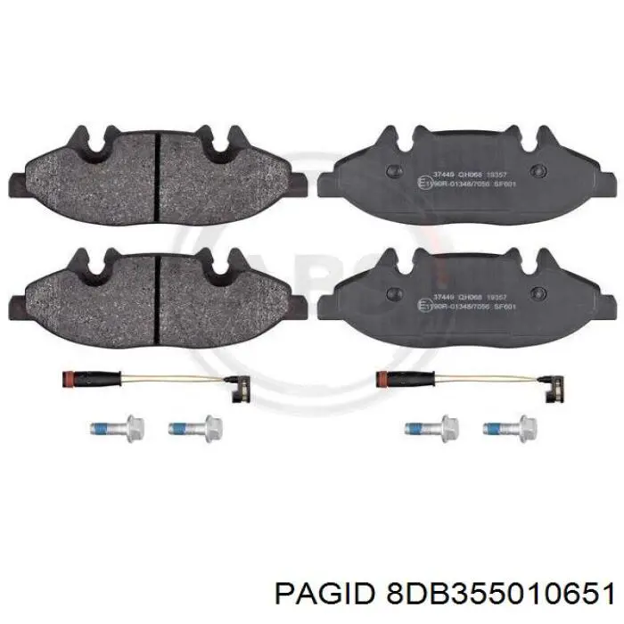 Купити 8DB355010651 HELLA-PAGID Колодки гальмівні передні, дискові