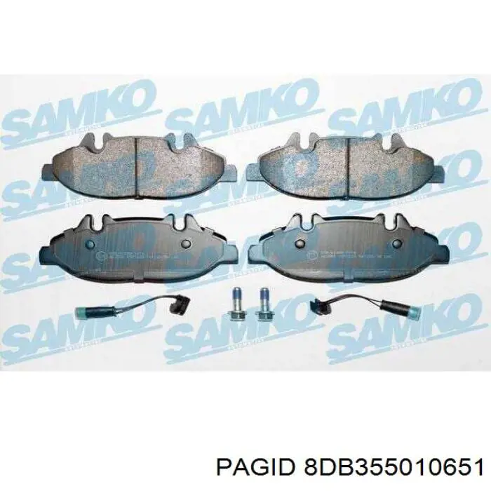 Передні тормозні колодки 8DB355010651 HELLA-PAGID