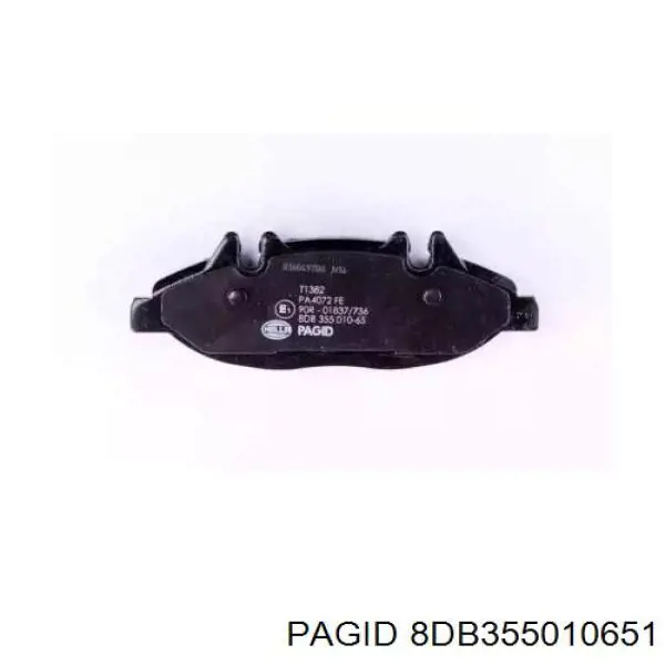 8DB355010651 HELLA-PAGID колодки гальмівні передні, дискові