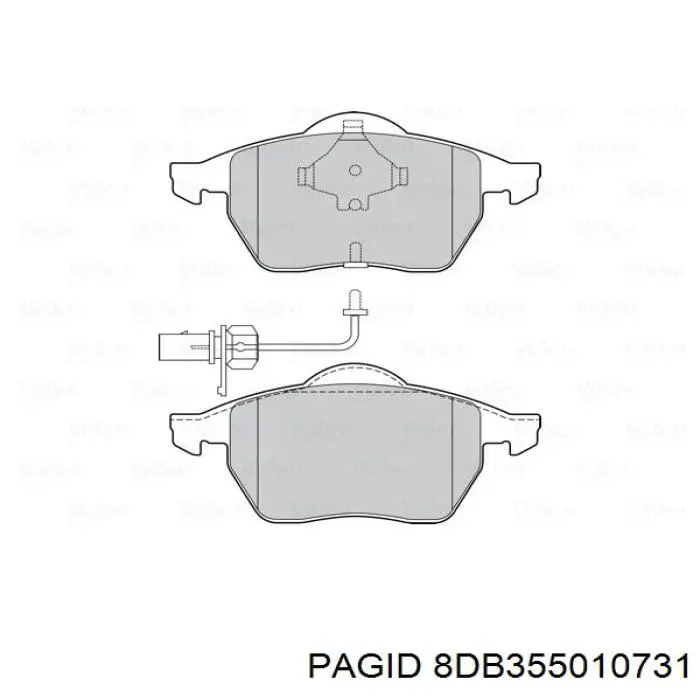 Передні тормозні колодки 8DB355010731 HELLA-PAGID
