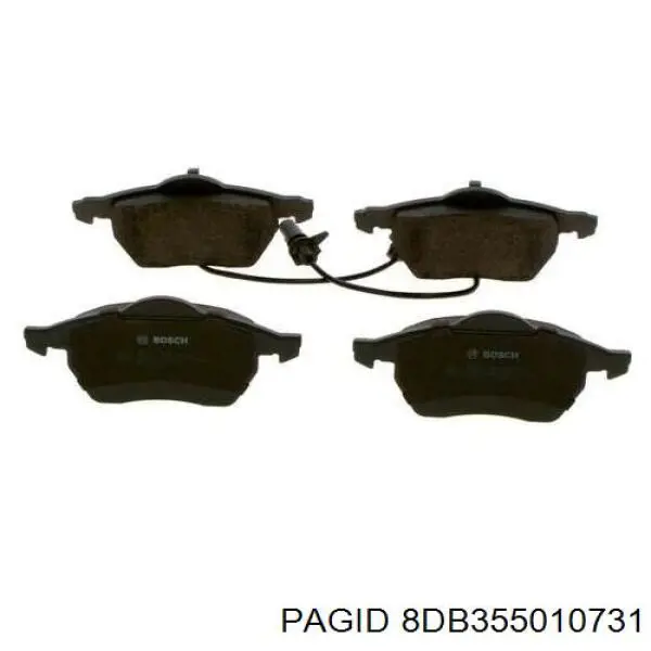 Купити 8DB355010731 HELLA-PAGID Колодки гальмівні передні, дискові