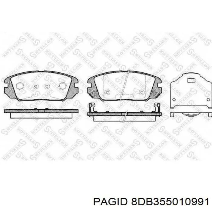 Передні тормозні колодки 8DB355010991 HELLA-PAGID