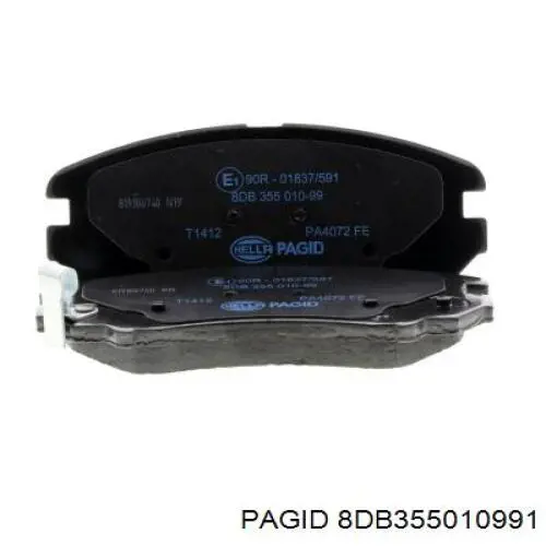 8DB355010991 HELLA-PAGID Передні гальмівні колодки