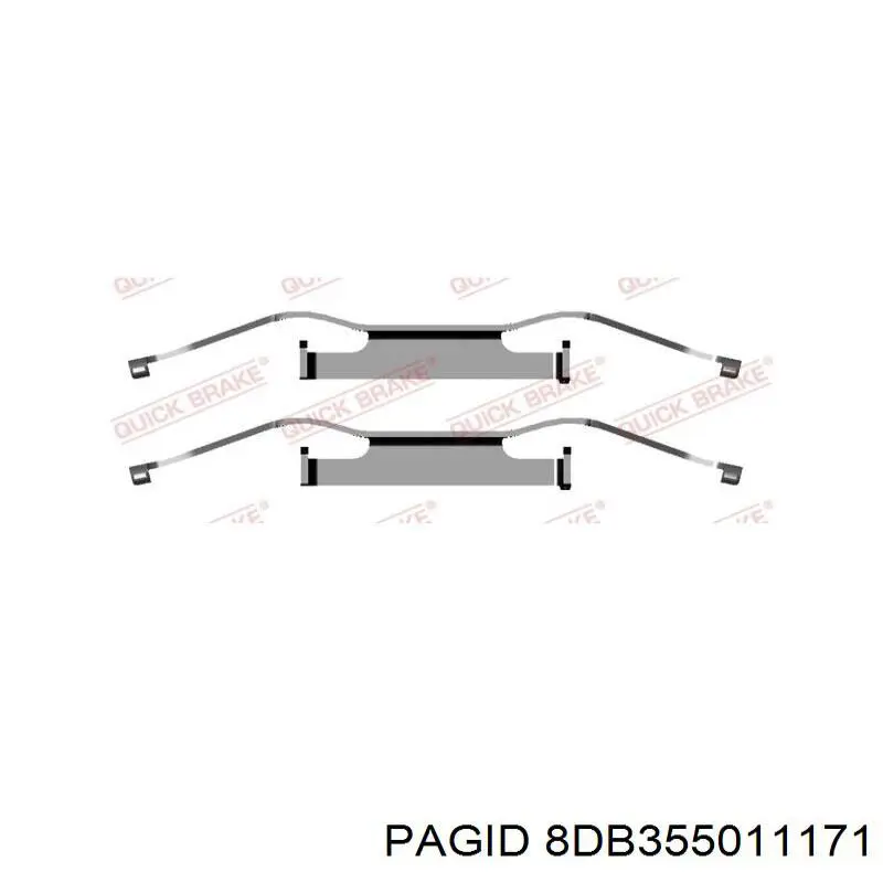 8DB355011171 HELLA-PAGID Передні гальмівні колодки