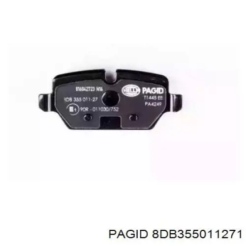 Колодки гальмові задні, дискові 8DB355011271 HELLA-PAGID