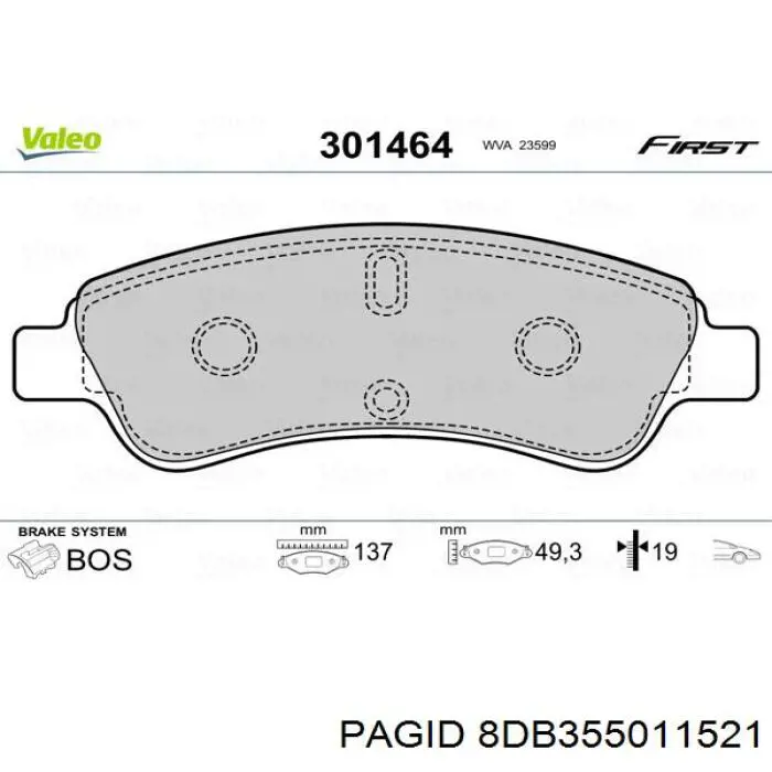 Гальмівні колодки HELLA-PAGID 8DB355011521 ціна, від 21.54 USD