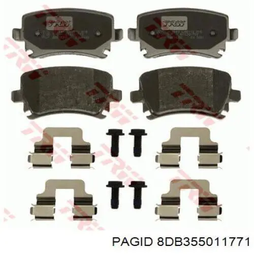Задні гальмівні колодки HELLA-PAGID 8DB355011771 ціна, від 22.55 USD