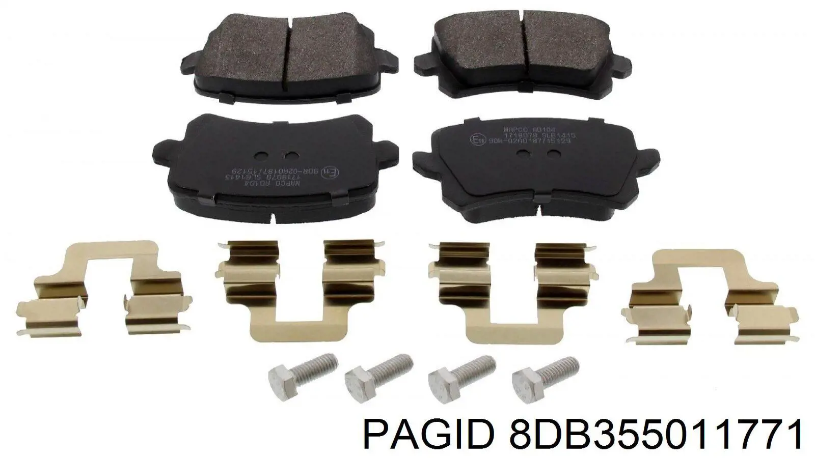 Задні дискові колодки HELLA-PAGID 8DB355011771