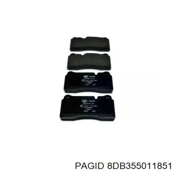 8DB355011851 HELLA-PAGID Передні гальмівні колодки