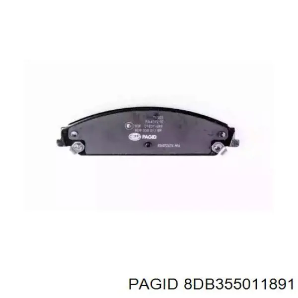 8DB355011891 HELLA-PAGID колодки гальмівні передні, дискові