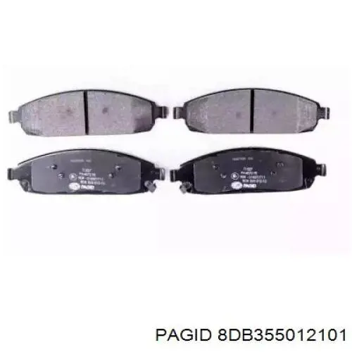 Купити 8DB355012101 HELLA-PAGID Колодки гальмівні передні, дискові