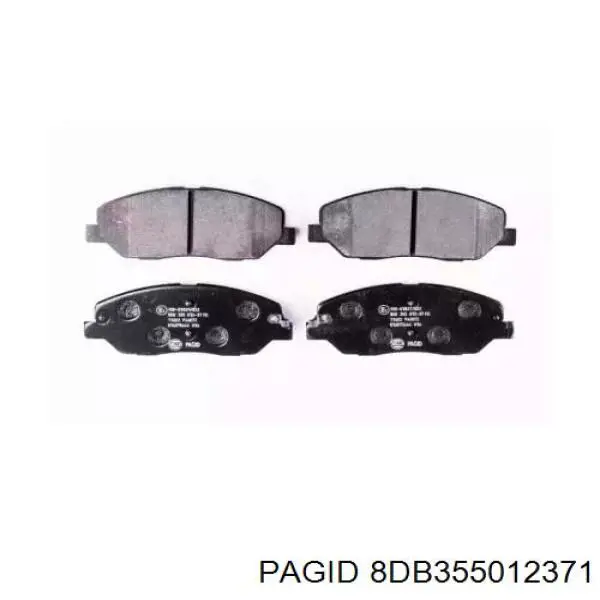 Передні тормозні колодки 8DB355012371 HELLA-PAGID