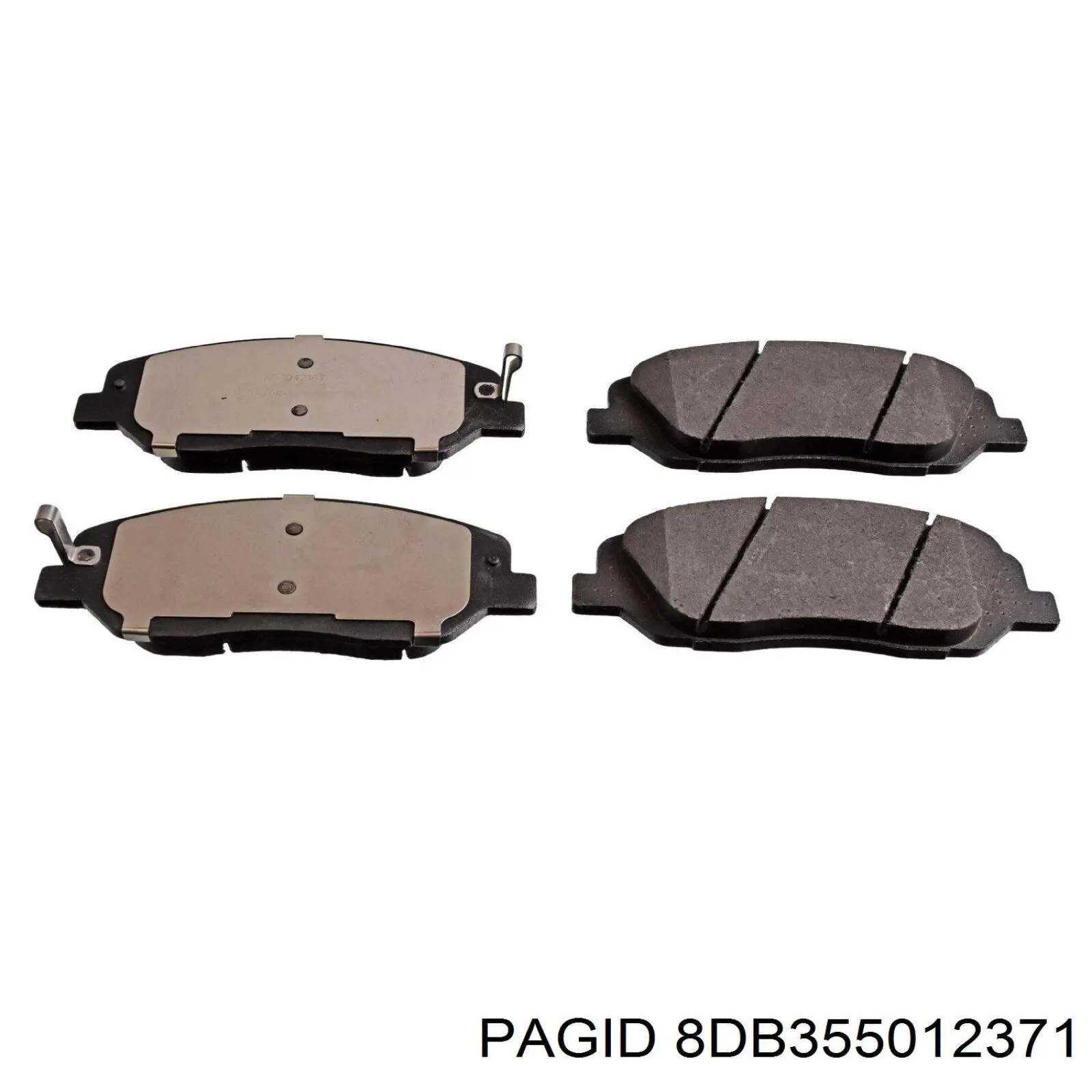 8DB355012371 HELLA-PAGID Передні гальмівні колодки