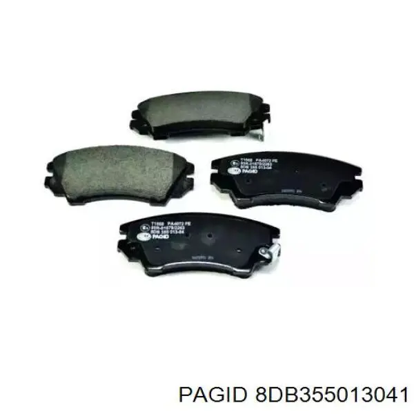 8DB355013041 HELLA-PAGID Передні гальмівні колодки