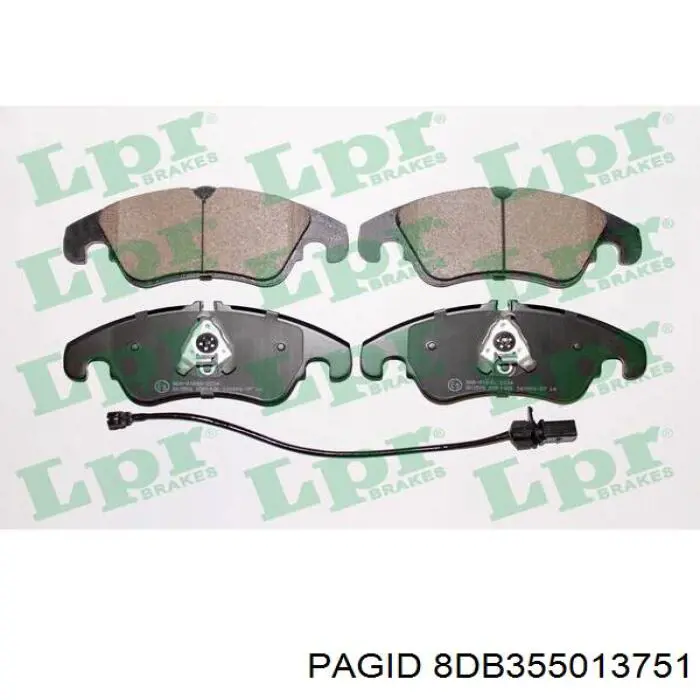 Купити 8DB355013751 HELLA-PAGID Колодки гальмівні передні, дискові