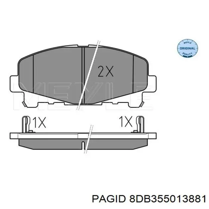 Гальмівні колодки HELLA-PAGID 8DB355013881 ціна, від 22.80 USD