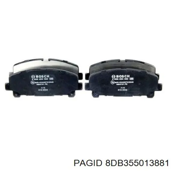 8DB355013881 HELLA-PAGID Передні гальмівні колодки