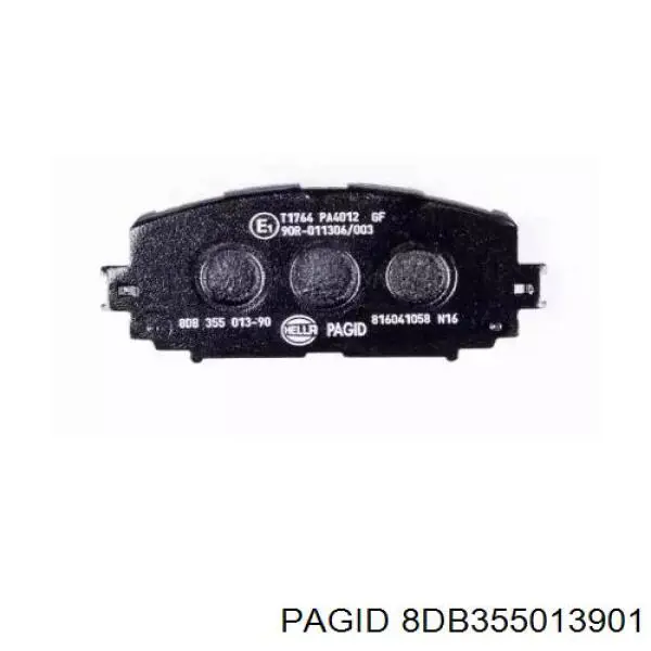 8DB355013901 HELLA-PAGID колодки гальмівні передні, дискові