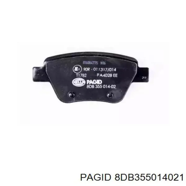 Колодки гальмові задні, дискові 8DB355014021 HELLA-PAGID