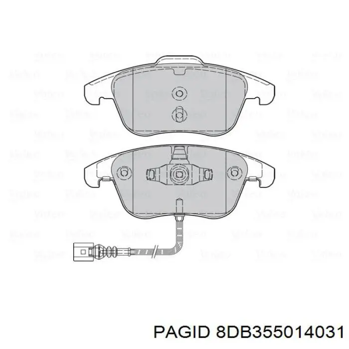 Передні тормозні колодки 8DB355014031 HELLA-PAGID