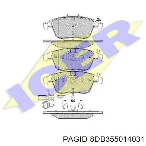 Гальмівні колодки HELLA-PAGID 8DB355014031 ціна, від 24.07 USD