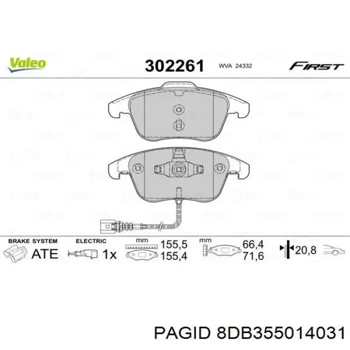 Гальмівні колодки HELLA-PAGID 8DB355014031 ціна, від 24.07 USD