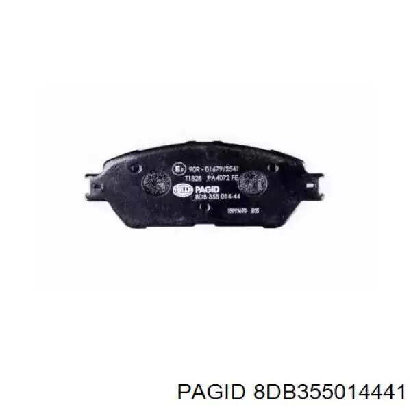 Колодки гальмівні передні, дискові 8DB355014441 HELLA-PAGID