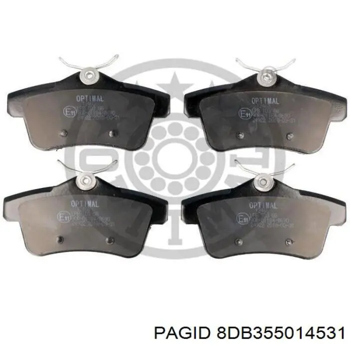 Купити 8DB355014531 HELLA-PAGID Задні колодки