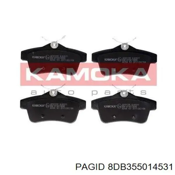 Задні гальмівні колодки 8DB355014531 HELLA-PAGID