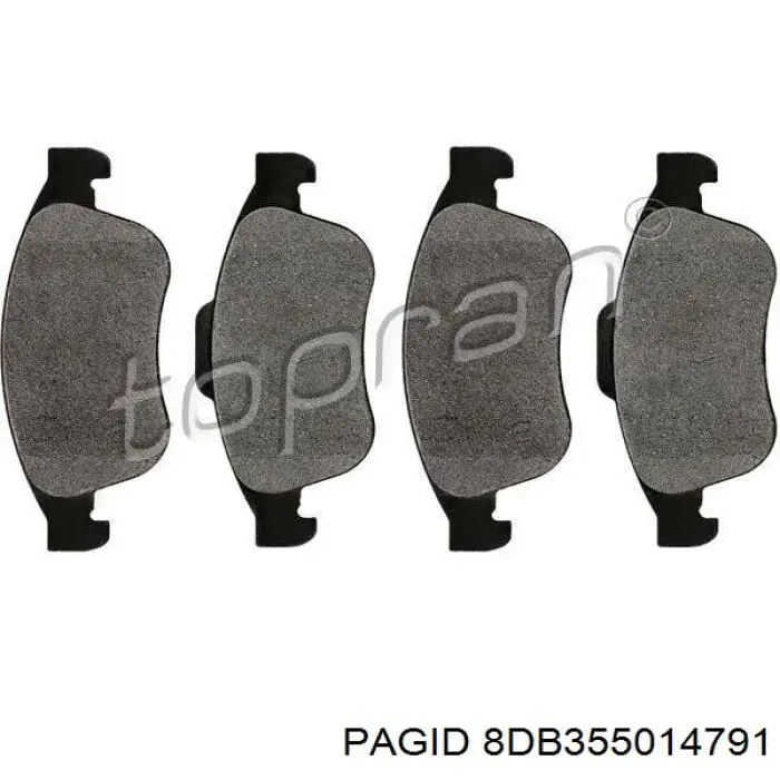 8DB355014791 HELLA-PAGID Передні гальмівні колодки