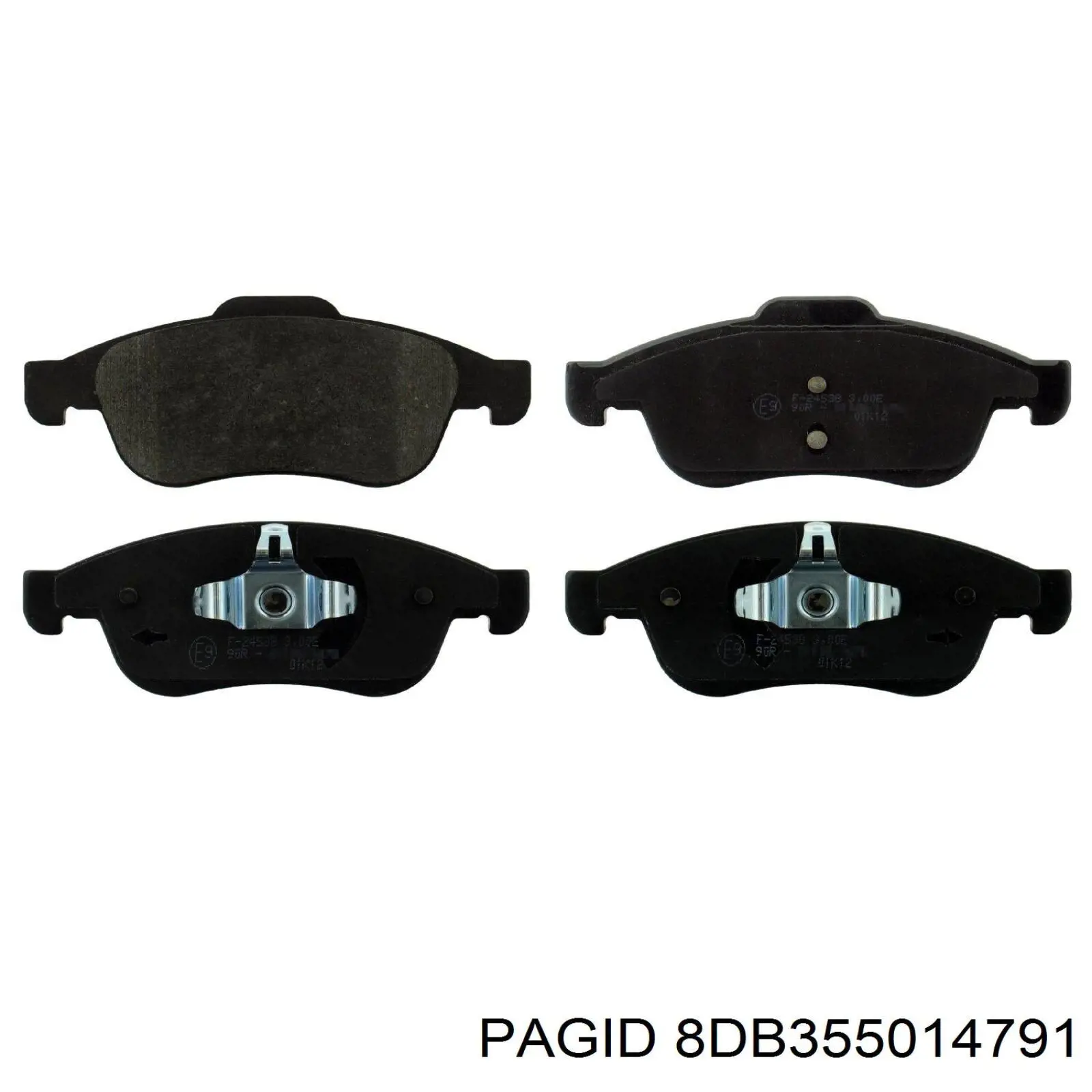 8DB355014791 HELLA-PAGID Передні гальмівні колодки