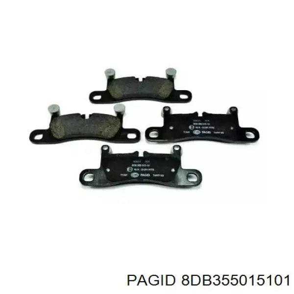 Задні дискові колодки HELLA-PAGID 8DB355015101