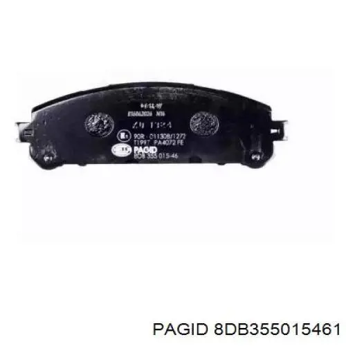 Передні тормозні колодки 8DB355015461 HELLA-PAGID