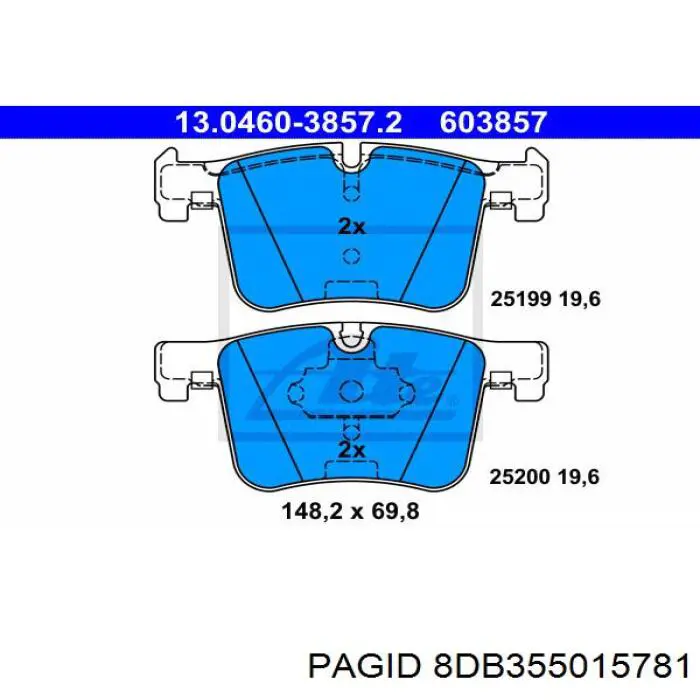 Гальмівні колодки HELLA-PAGID 8DB355015781 ціна, від 76.27 USD