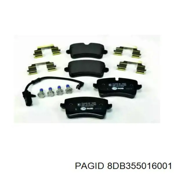 Задні гальмівні колодки 8DB355016001 HELLA-PAGID