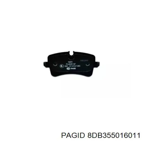 8DB355016011 HELLA-PAGID колодки гальмові задні, дискові