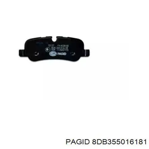 8DB355016181 HELLA-PAGID колодки гальмові задні, дискові