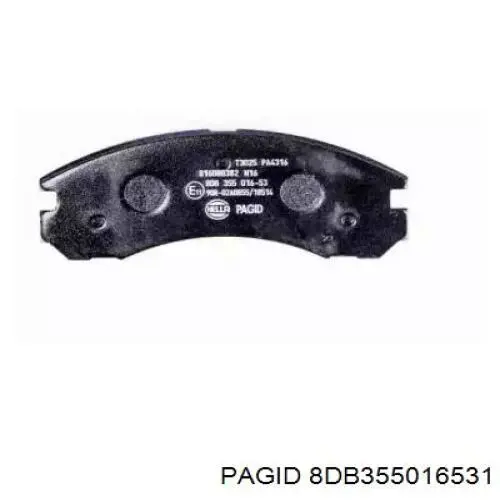 8DB355016531 HELLA-PAGID колодки гальмівні передні, дискові