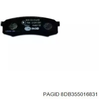 8DB355016831 HELLA-PAGID колодки гальмові задні, дискові