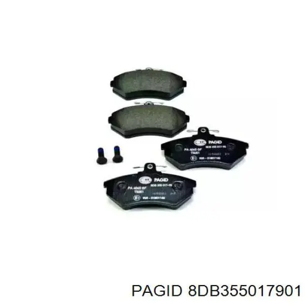 Купити 8DB355017901 HELLA-PAGID Колодки гальмівні передні, дискові