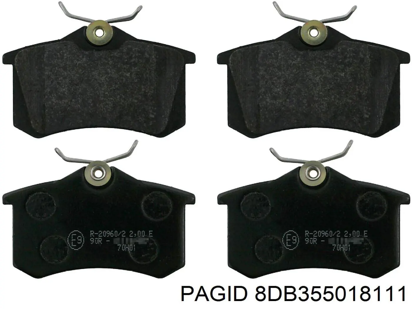 8DB355018111 HELLA-PAGID Колодки гальмівні задні, дискові