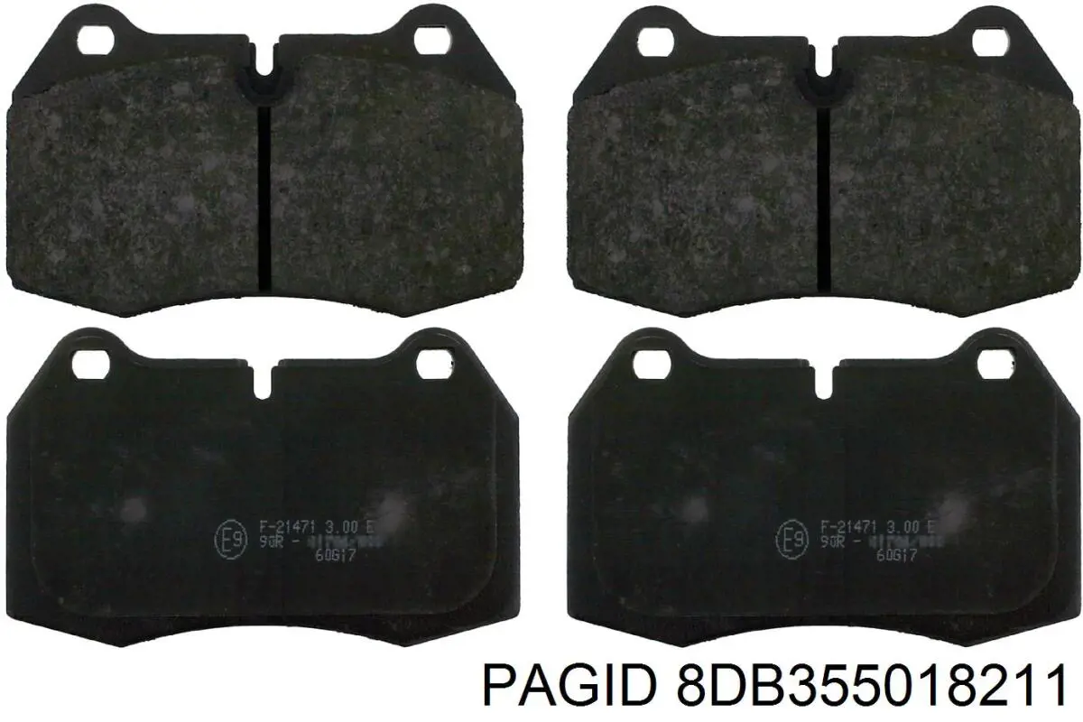 8DB355018211 HELLA-PAGID колодки гальмівні передні, дискові