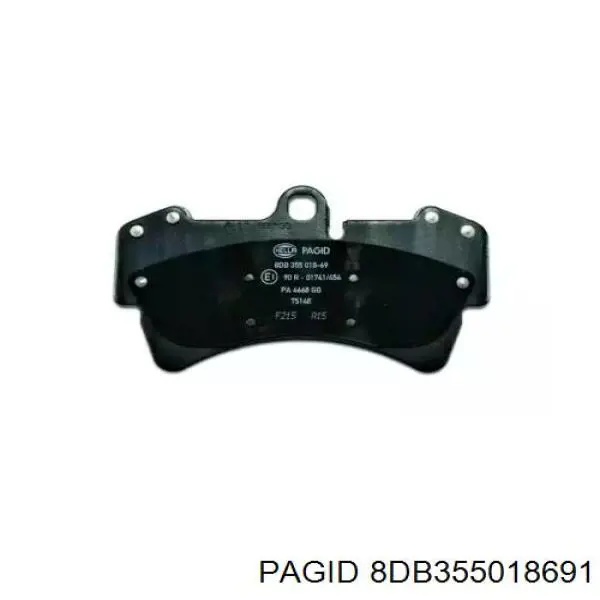 Передні тормозні колодки 8DB355018691 HELLA-PAGID