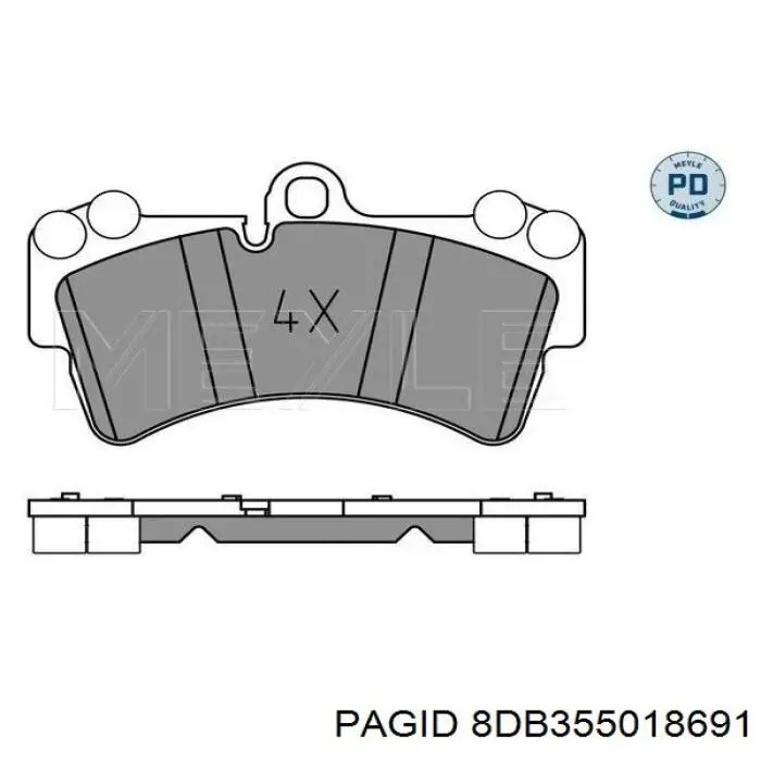 Гальмівні колодки HELLA-PAGID 8DB355018691 ціна, від 88.83 USD